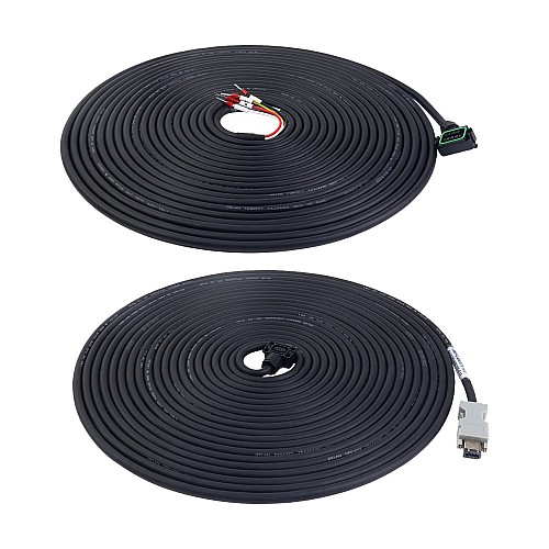 10m(393.7")Motor and Encoder Cable with Connectors Kit for A6 Series 17-bit Servo Motor - A6-10M-10E | StepperOnline AU