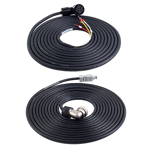 5m(196.85") Motor and Encoder Cable with Connectors Kit for A6 & A6H Series 17-bit Servo Motor - A6-5M-5E-B | StepperOnline AU
