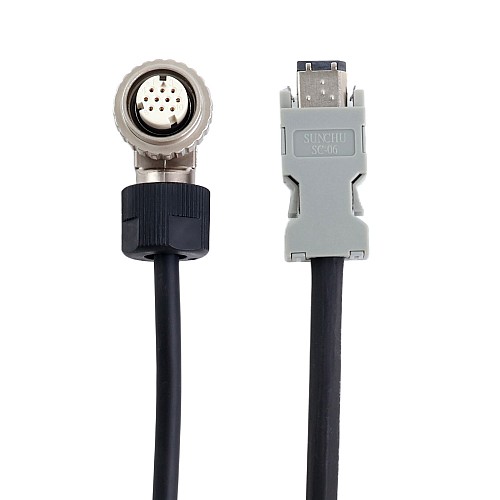 5m(196.85") Encoder Cable with Battery Box for A6 & A6H Series 17-bit Servo Motor - AS7-C-ENC072-BAT-5.0 | StepperOnline AU