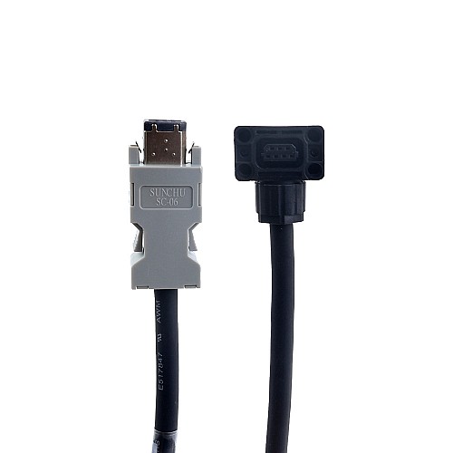 10m(393.7) Encoder Cable with Connector for A6 Series 17-bit Servo Motor - AS7-C-ENC076-10.0 | StepperOnline AU