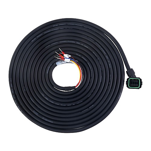 5m(196.85) Motor Cable with Connector for A6 Series 17-bit Servo Motor with Brake - AS7-C-PWB075-5.0 | StepperOnline AU
