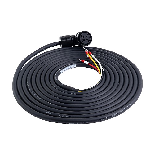 5m(196.85") Motor and Encoder Cable with Connectors Kit for A6 & A6H Series 17-bit Servo Motor - A6-5M-5E-B | StepperOnline AU