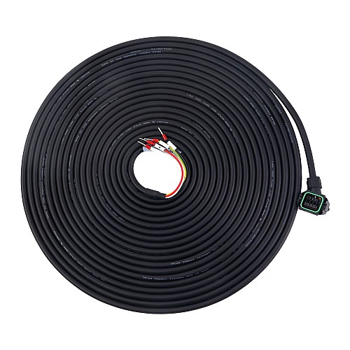 10m(393.7) Motor Cable with Connector for A6 Series 17-bit Servo Motor - AS7-C-PWR075-10.0 | StepperOnline AU