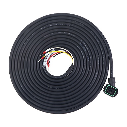 5m(196.85) Motor Cable with Connector for A6 Series 17-bit Servo Motor - AS7-C-PWR075-5.0 | StepperOnline AU