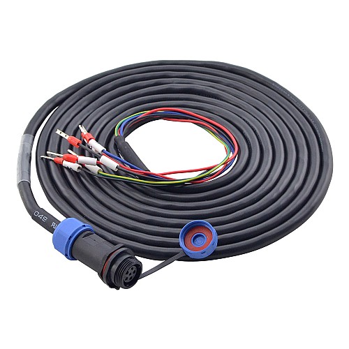 3m(118.11) 4-PIN Motor Extension Cable with IP65 Aviation Connector for T6 Series 17-bit Servo Motor w/ Brake - CMBST3M | StepperOnline AU
