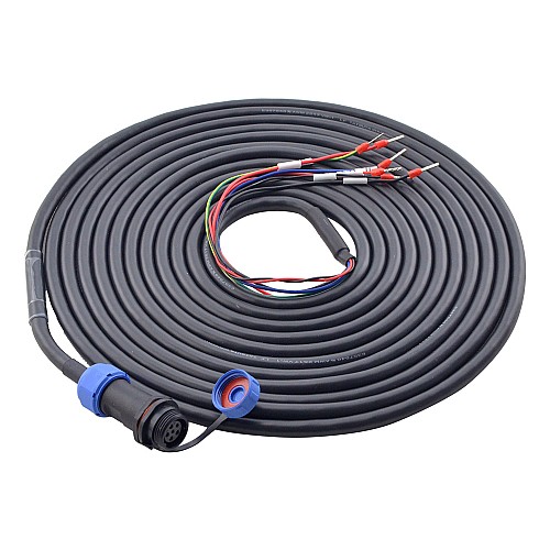5m(196.85") 6-PIN Motor Extension Cable with IP65 Aviation Connector for T6 Series 17-bit Servo Motor w/ Brake - CMBST5M | StepperOnline AU