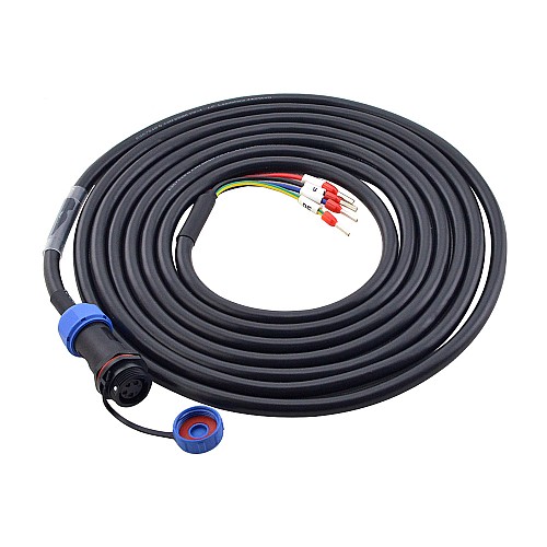 3m(118.11) 4-PIN Motor Extension Cable with IP65 Aviation Connector for T6 Series 17-bit Servo Motor - CMST3M | StepperOnline AU
