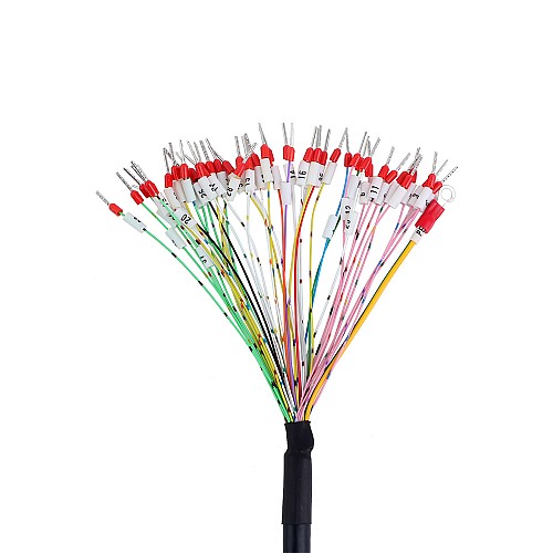 1m(39.37) DB44 Male to Bare High Flex Shielded Cable D-SUB 44-Pin Connector to Single End Cable with Terminal - DB44-1M | StepperOnline AU