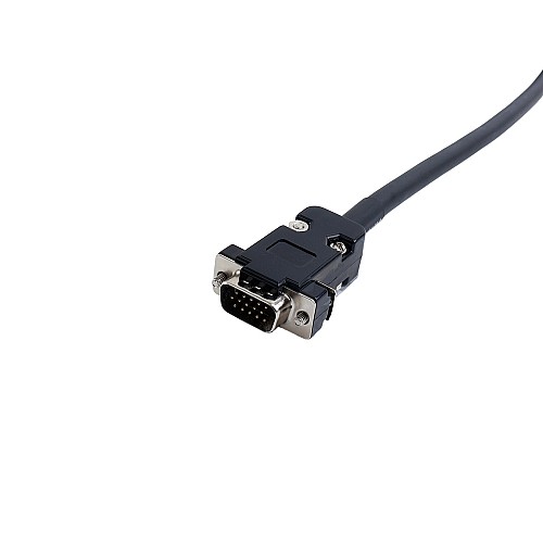 1m(39.37") HDB15 Male to Bare High Flex Shielded Cable D-SUB 15-Pin Connector to Single End Cable with Terminal - HDB15-1M | StepperOnline AU