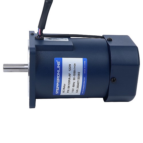 120W 110VAC 60Hz 90-1550RPM 0.72Nm(101.96oz.in) Flange 90mm Single-phase AC Variable Speed Motor - 5IK120RA-AF | StepperOnline AU