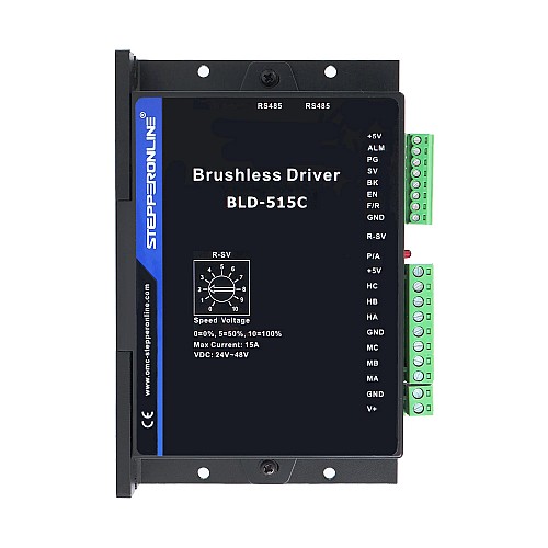 Digital Brushless DC Motor Driver 24-48VDC Max 15.0A 400W - BLD-515C | StepperOnline AU