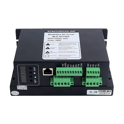 Digital Brushless DC Motor Driver 110/220VAC Max 6.0A 750W - BLD-AC750S | StepperOnline AU