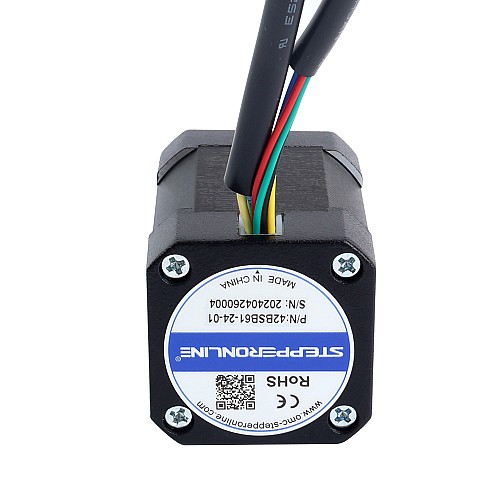 24V 3000RPM 0.125Nm 39W 2.30A 42x42x61mm Brushless DC Motor - 42BSB61-24-01 | StepperOnline AU
