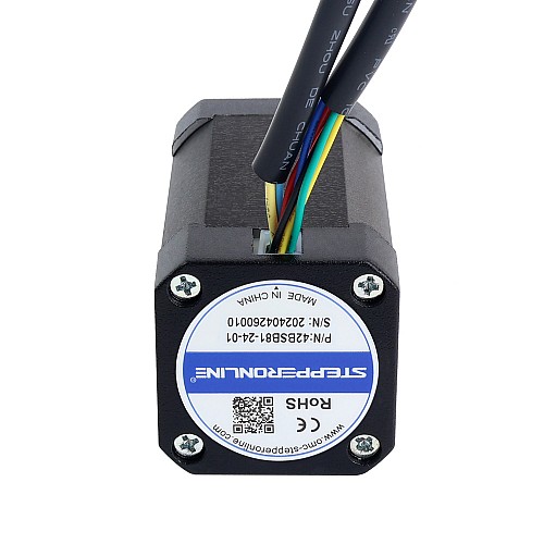 24V 3000RPM 0.19Nm 60W 3.60A 42x42x81mm Brushless DC Motor - 42BSB81-24-01 | StepperOnline AU