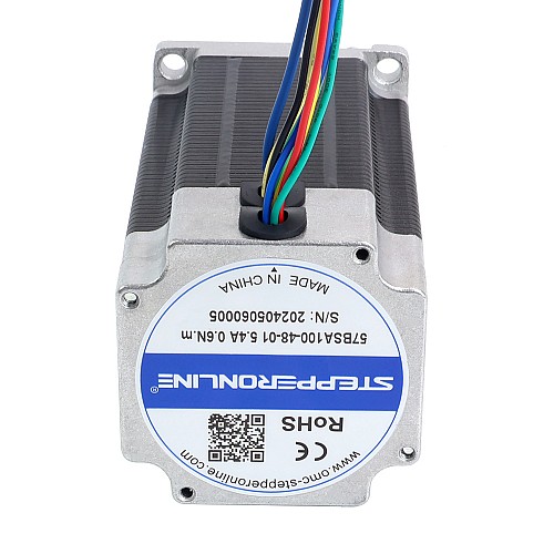 48V 3000RPM 0.6Nm 188W 5.40A 57x57x100mm Brushless DC Motor - 57BSA100-48-01 | StepperOnline AU
