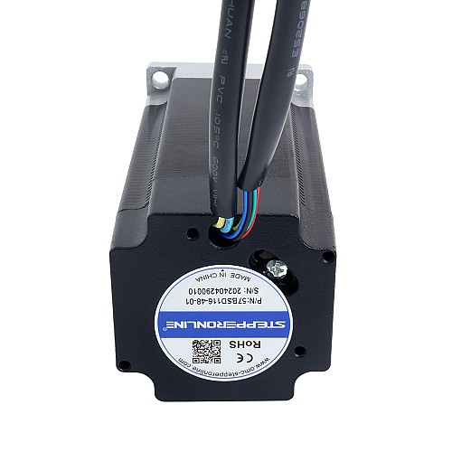 48V 3000RPM 0.6Nm 188W 5.40A 57x57x116mm Brushless DC Motor - 57BSD116-48-01 | StepperOnline AU