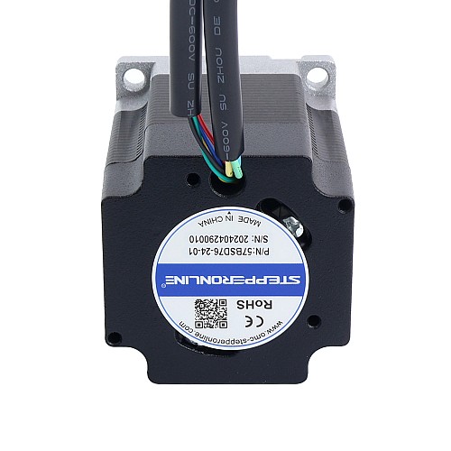 24V 3000RPM 0.3Nm 94W 5.40A 57x57x76mm Brushless DC Motor - 57BSD76-24-01 | StepperOnline AU