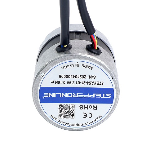 24V 3000RPM 0.16Nm 50W 2.90A Φ57x53.5mm Brushless DC Motor - 57BYA54-24-01 | StepperOnline AU