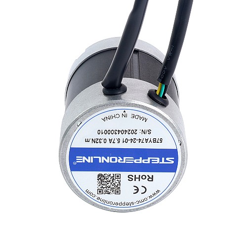 24V 3000RPM 0.32Nm 101W 5.70A Φ57x73.5mm Brushless DC Motor - 57BYA74-24-01 | StepperOnline AU