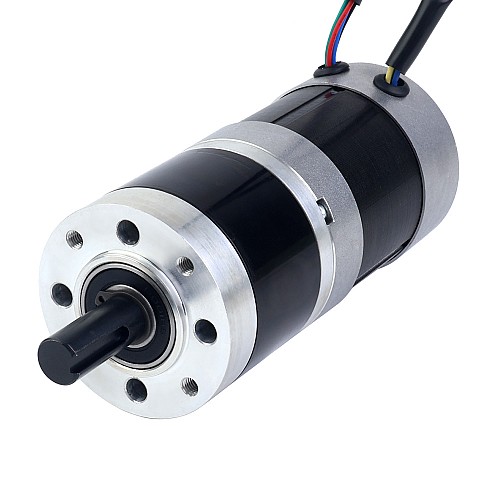 24V 101W Round Geared Brushless DC Motor 6.90Nm(977.12oz.in) 27:1 Round Planetary Gearbox - 57BYA74-24-01-PG27 | StepperOnline AU