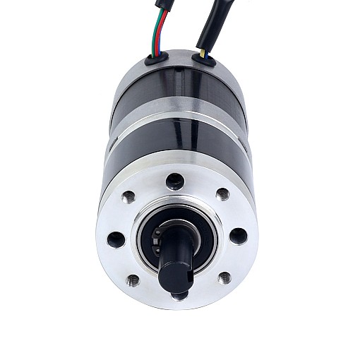 24V 101W Round Geared Brushless DC Motor 6.90Nm(977.12oz.in) 27:1 Round Planetary Gearbox - 57BYA74-24-01-PG27 | StepperOnline AU