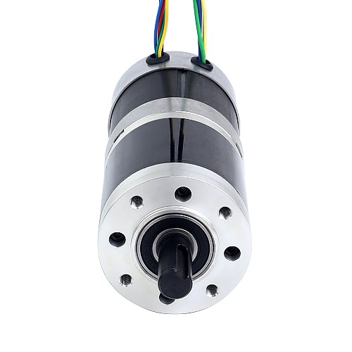 24V 101W Round Geared Brushless DC Motor 11.42Nm(1617.20oz.in) 51:1 Round Planetary Gearbox - 57BYA74-24-01-PG51 | StepperOnline AU