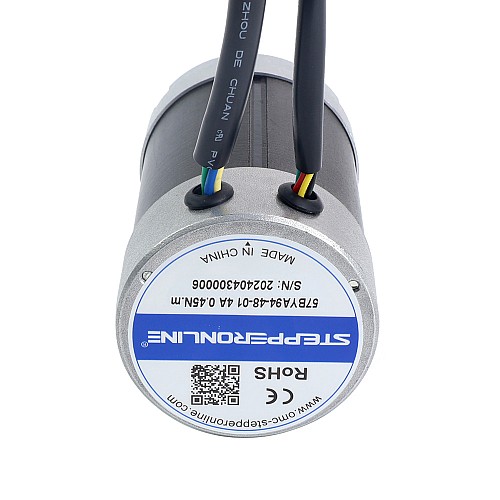 48V 3000RPM 0.45Nm 141W 4.00A Φ57x93.5mm Brushless DC Motor - 57BYA94-48-01 | StepperOnline AU