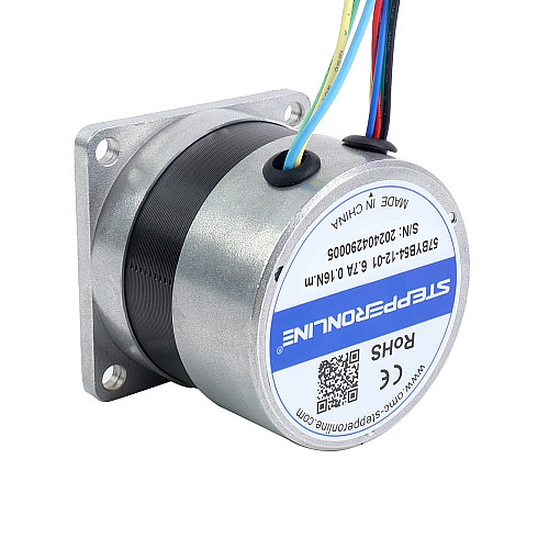 12V 3000RPM 0.16Nm 50W 6.70A 57x57x53.5mm Brushless DC Motor - 57BYB54-12-01 | StepperOnline AU