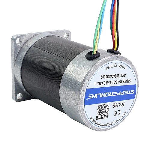 48V 3000RPM 0.41Nm 129W 3.70A 57x57x93.5mm Brushless DC Motor - 57BYB94-48-01 | StepperOnline AU