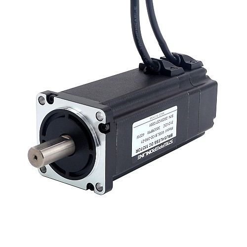 310V 3000RPM 1.27Nm 400W 1.8A Square 60x60x131mm Brushless DC Motor - 60BLS130-310-01 | StepperOnline AU