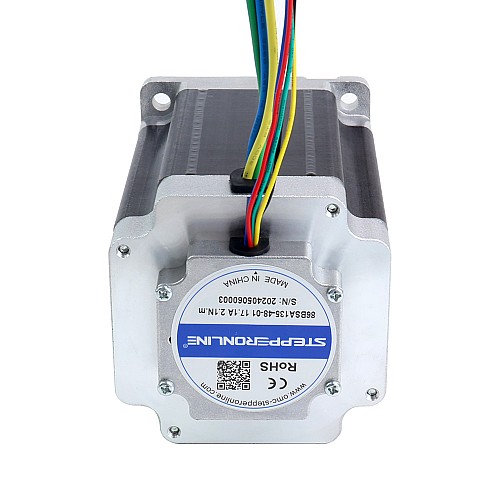 48V 3000RPM 2.1Nm 660W 17.10A 86x86x135mm Brushless DC Motor - 86BSA135-48-01 | StepperOnline AU