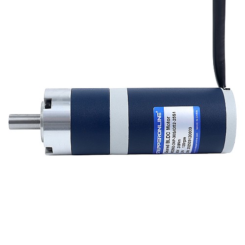 24V 60W 120RPM Geared Brushless DC Motor 3.80Nm(538.12oz.in) 25:1 Planetary Gearbox - M52B60-24P-30S/G52-25S1 | StepperOnline AU