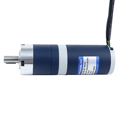 24V 60W 30.1RPM Geared Brushless DC Motor 13.80Nm(1954.24oz.in) 99.5:1 Planetary Gearbox - M52B60-24P-30S/G52-99.5S1 | StepperOnline AU