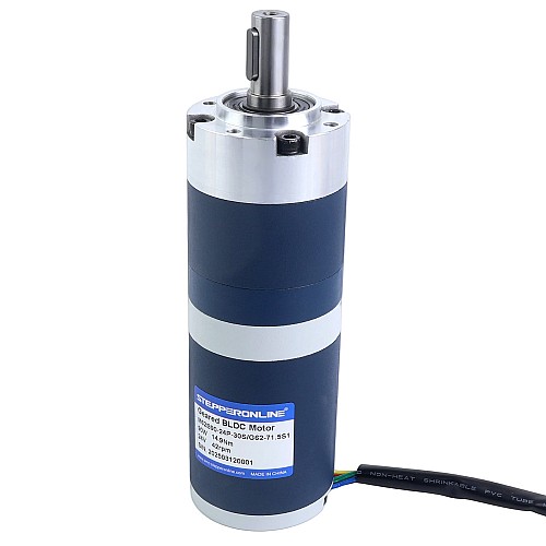 24V 90W 41.9RPM Geared Brushless DC Motor 14.90Nm(2110.01oz.in) 71.5:1 Planetary Gearbox - M62B90-24P-30S/G62-71.5S1 | StepperOnline AU