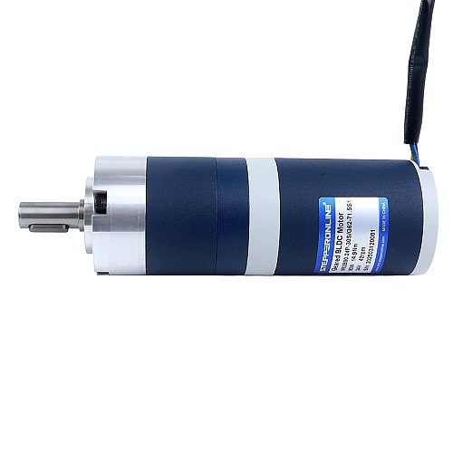 24V 90W 41.9RPM Geared Brushless DC Motor 14.90Nm(2110.01oz.in) 71.5:1 Planetary Gearbox - M62B90-24P-30S/G62-71.5S1 | StepperOnline AU