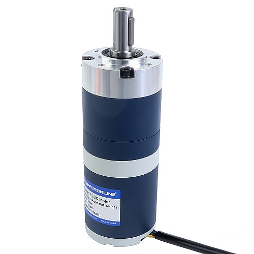 24V 200W 21RPM Geared Brushless DC Motor 67.00Nm(9487.98oz.in) 144.5:1 Planetary Gearbox - M82B200-24P-30S/G82-144.5S1 | StepperOnline AU