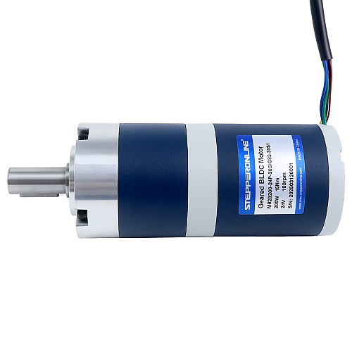 24V 200W 100RPM Geared Brushless DC Motor 15.00Nm(2124.17oz.in) 30:1 Planetary Gearbox - M82B200-24P-30S/G82-30S1 | StepperOnline AU