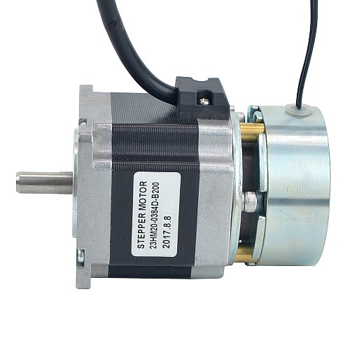 Nema 23 Stepper 0.9Nm(127.43oz.in) w/ Brake Friction Torque 2.0Nm(283oz.in) - 23HM20-0384D-B200 | StepperOnline AU