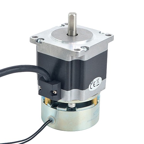 Nema 23 Stepper 0.9Nm(127.43oz.in) w/ Brake Friction Torque 2.0Nm(283oz.in) - 23HM20-0384D-B200 | StepperOnline AU