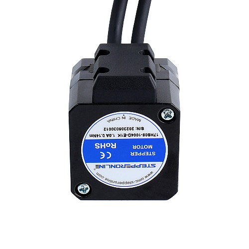 Nema 17 Closed Loop Stepper Motor 14Ncm(19.83oz.in) with Encoder 1000PPR(4000CPR) - 17HS08-1004D-E1K | StepperOnline AU