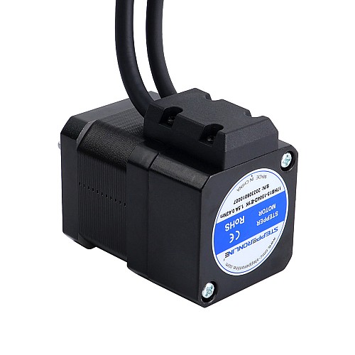 Nema 17 Closed Loop Stepper Motor 42Ncm(59.48oz.in) with Encoder 1000PPR(4000CPR) - 17HS15-1504D-E1K | StepperOnline AU