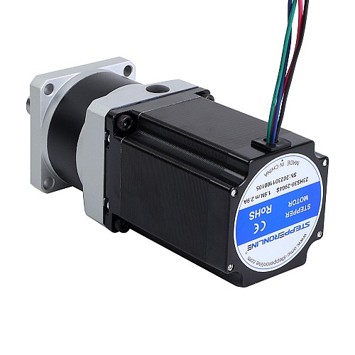 Nema 23 Stepper Motor L=76.5mm Gear Ratio 5:1 MG Series Planetary Gearbox - 23HS30-2904S-MG5 | StepperOnline AU