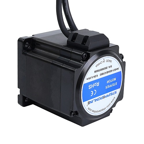 S Series Nema 34 Closed Loop Stepper Motor 4.3Nm(608.93oz.in) Encoder 1000PPR(4000CPR) - 34HS31-6004D-E1000 | StepperOnline AU