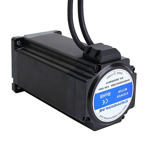 S Series Nema 34 Closed Loop Stepper Motor 12.0Nm(1699.34oz.in) Encoder 1000PPR(4000CPR) - 34HS59-6004D-E1000 | StepperOnline AU