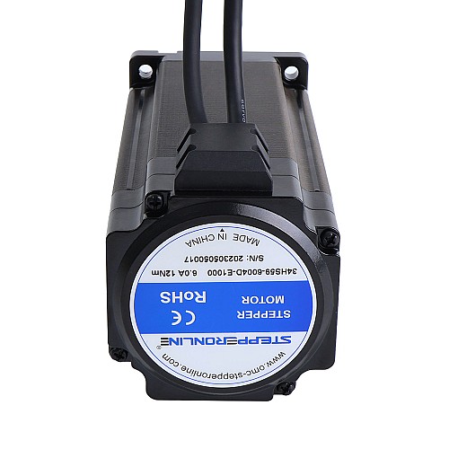 S Series Nema 34 Closed Loop Stepper Motor 12.0Nm(1699.34oz.in) Encoder 1000PPR(4000CPR) - 34HS59-6004D-E1000 | StepperOnline AU