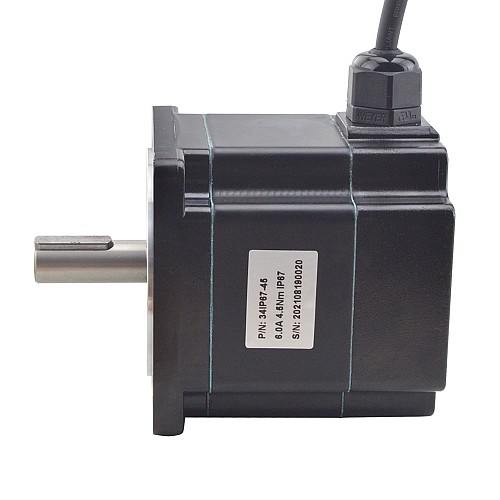 P Series IP67 Waterproof Nema 34 Stepper Motor 6.0A 4.5Nm(637.38oz.in) - 34IP67-45 | StepperOnline AU