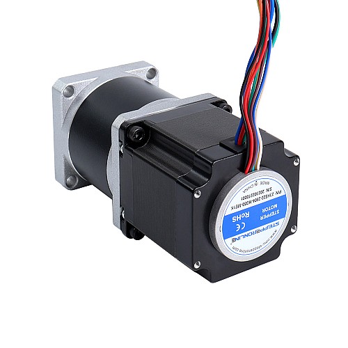 Nema 23 Stepper Motor with High Precision Gearbox Gear Ratio 50:1 & Magnetic Encoder 1000PPR(4000CPR) - 23HS22-2804-HG50-ME1K | StepperOnline AU