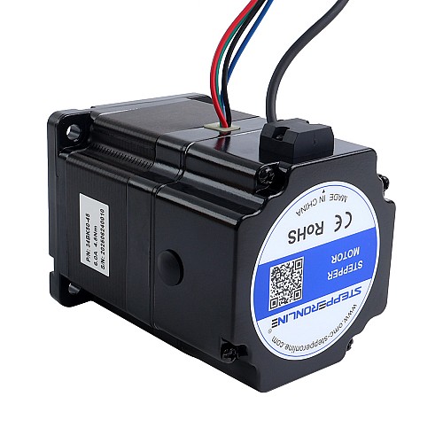 P Series Nema 34 Stepper Motor 4.5Nm(637.38oz.in) with Electromagnetic Brake - 34BK50-45 | StepperOnline AU