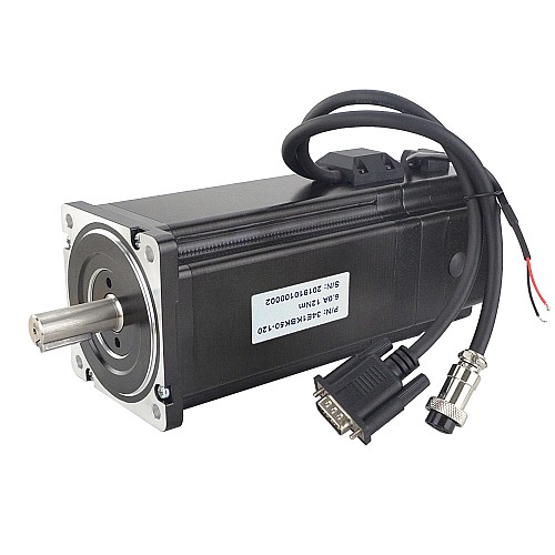 P Series Nema 34 Closed Loop Stepper Motor 12Nm(1700oz.in) with Electromagnetic Brake - 34E1KBK50-120 | StepperOnline AU