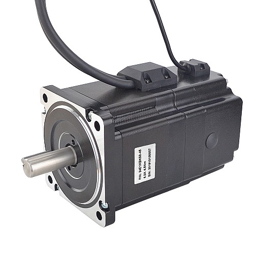 P Series Nema 34 Closed Loop Stepper Motor 4.5Nm(637.38oz.in) with Electromagnetic Brake - 34E1KBK50-45 | StepperOnline AU